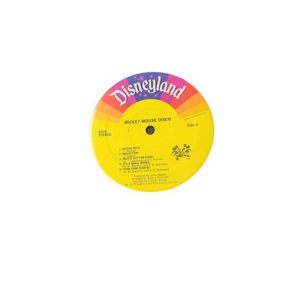 Walt Disney Productions Mickey Mouse Splashdance W/ Minnie Mouse Vinyl Record - Picture 6 of 8